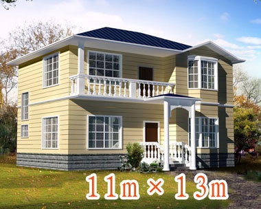 882二層新農村實用小別墅施工圖11m×13m